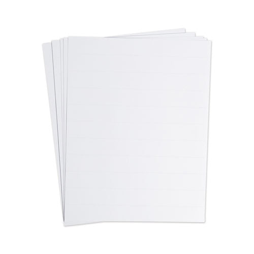 Data Card Replacement Sheet, 8.5 X 11 Sheets, Perforated At 1", White, 10/pack