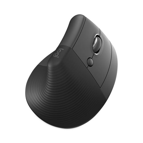 Lift Vertical Ergonomic Mouse, 2.4 Ghz Frequency/32 Ft Wireless Range, Right Hand Use, Graphite