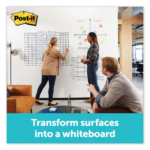 Dry Erase Surface With Adhesive Backing, 48 X 36, White Surface