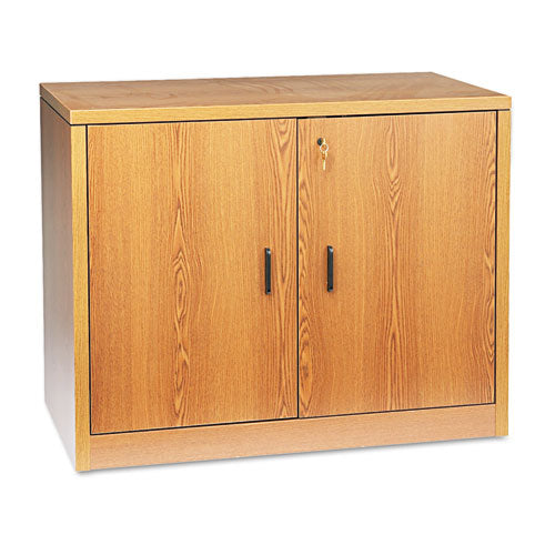 10500 Series Storage Cabinet W/doors, 36w X 20d X 29.5h, Mahogany