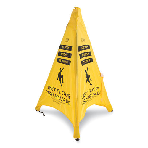 Pop Up Safety Cone, 3 X 2.5 X 30, Yellow