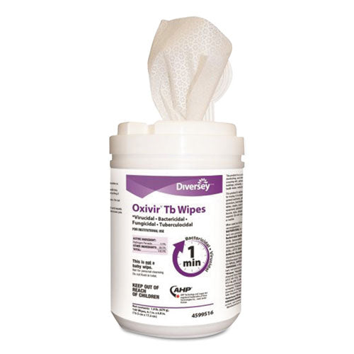 Oxivir Tb Disinfectant Wipes, 7 X 6, White, 160/canister, 12 Canisters/carton