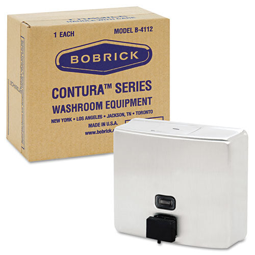 ConturaSeries Surface-Mounted Liquid Soap Dispenser, 40 oz, 7 x 3.31 x 6.13, Stainless Steel Satin ConturaSeries Surface-Mounted Liquid Soap Dispenser, 40 oz, 7 x 3.31 x 6.13, Stainless Steel Satin