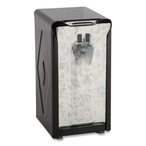 Tabletop Napkin Dispenser, Tall Fold, 3.75 X 4 X 7.5, Capacity: 150, Black
