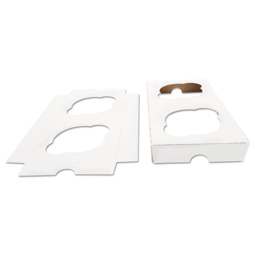 Cupcake Holder Inserts, 12-cupcake Holder, 9.88 X 13.88 X 0.88, White/kraft, Paper, 200/carton