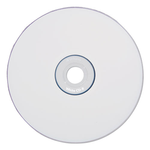 Cd-r Recordable Disc, 700 Mb/80 Min, 52x, Spindle, White, 100/pack