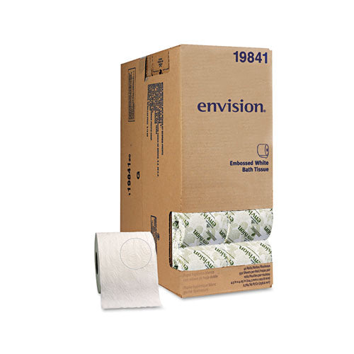 Pacific Blue Basic Embossed Bathroom Tissue, Septic Safe, 1-ply, White, 550/roll, 80 Rolls/carton