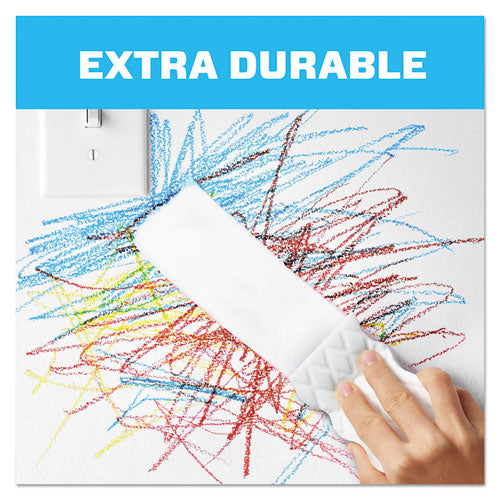 Magic Eraser Extra Durable, 4.6 X 2.4, 0.7" Thick, White, 4/box, 8 Boxes/carton