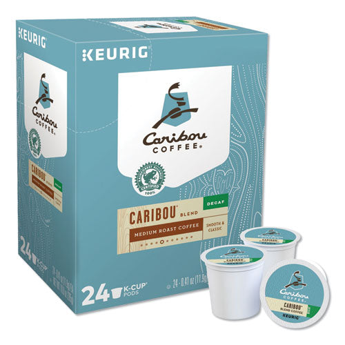 Caribou Blend Decaf Coffee K-cups, 24/box