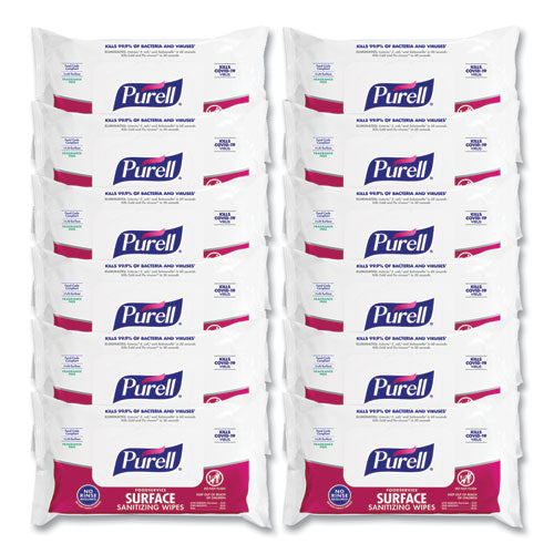 Foodservice Surface Sanitizing Wipes, 7.4 X 9, Fragrance-free, 72/pouch, 12 Pouches/carton