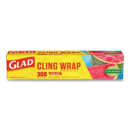Clingwrap Plastic Wrap, 200 Square Foot Roll, Clear, 12 Rolls/carton