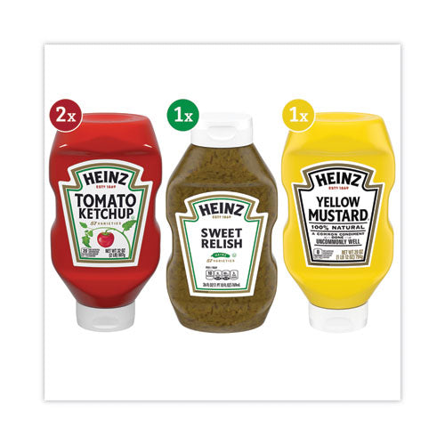 Ketchup, Mustard And Relish Picnic Pack, 2 Ketchup, Mustard, Relish, 4 Bottles/pack, Ships In 1-3 Business Days