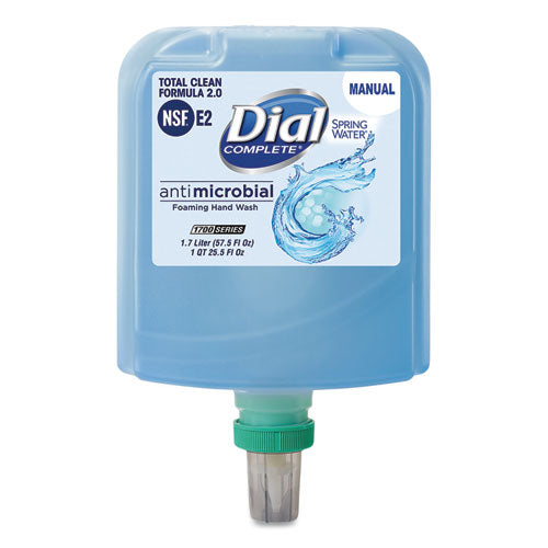 Antibacterial Foaming Hand Wash Refill For Dial 1700 Dispenser, Original, 1.7 L, 3/carton