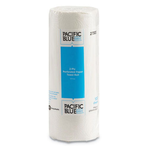 Pacific Blue Select Two-ply Perforated Paper Kitchen Roll Towels, 2-ply, 11 X 8.8, White, 100/roll, 30 Rolls/carton