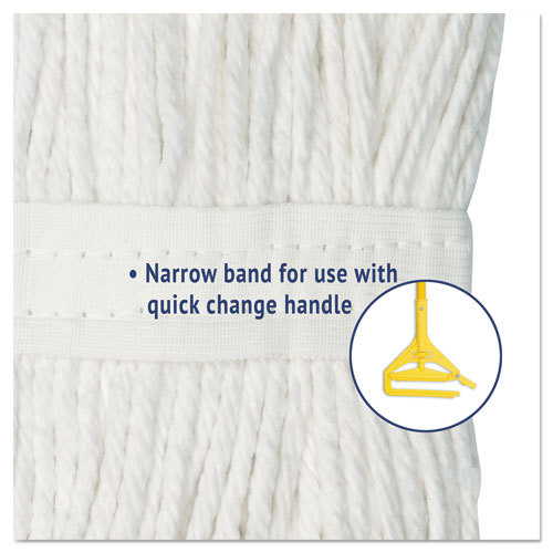 Cut-end Wet Mop Head, Rayon, No. 20, White