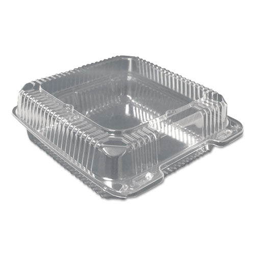 Plastic Clear Hinged Containers, 28 Oz, 6.13 X 6.5 X 3.25, Clear, 500/carton