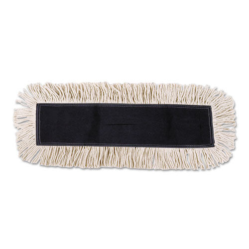 Disposable Dust Mop Head, Cotton, Cut-end, 60w X 5d