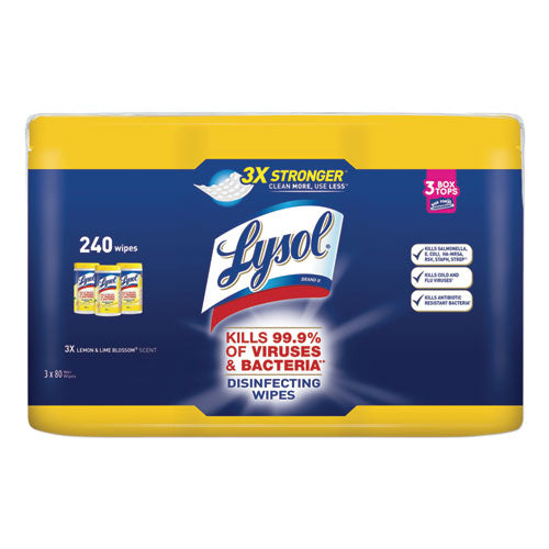 Disinfecting Wipes, 1-ply, 7 X 7.25, Crisp Linen, White, 80 Wipes/canister, 6 Canisters/carton