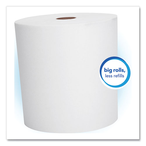 Essential High Capacity Hard Roll Towels For Business, Absorbency Pockets, 1-ply, 8" X 1,000 Ft, 1.5" Core, White,12 Rolls/ct