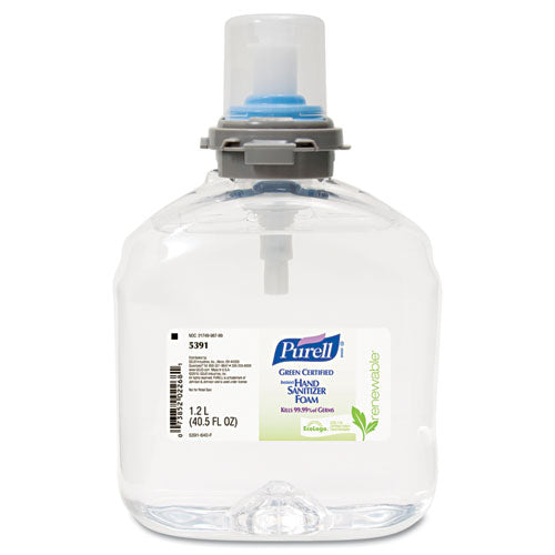 Green Certified Tfx Refill Advanced Foam Hand Sanitizer, 1,200 Ml, Fragrance-free, 2/carton
