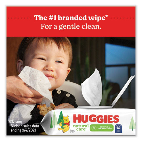 Natural Care Sensitive Baby Wipes, 3.88 X 6.6, Unscented, White, 184/pack, 3 Packs/carton