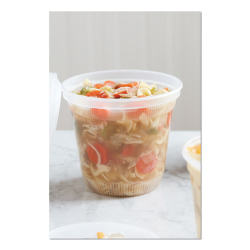 Newspring Delitainer Microwavable Container, 32 Oz, 5.5 X 5.5 X 4.9, Clear, Plastic, 200/carton