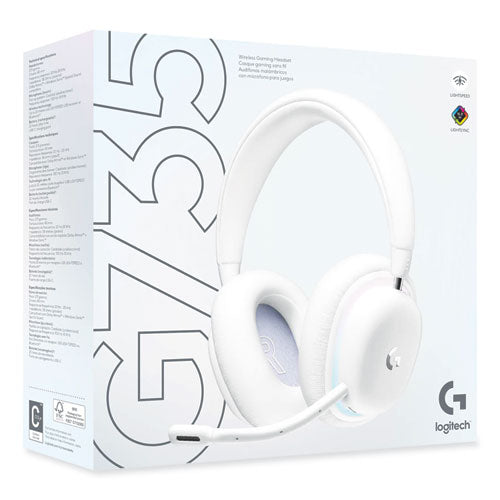 Logitech G735 Wireless Gaming Headset, Customizable LIGHTSYNC RGB Lighting, : Logitech G735 Wireless Gaming Headset in White Mist
