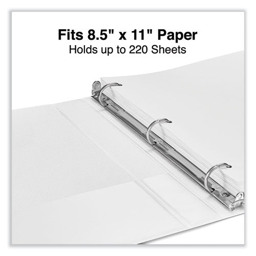 Slant D-ring View Binder, 3 Rings, 1" Capacity, 11 X 8.5, White, 4/pack