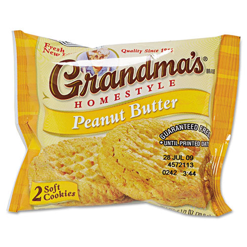 Homestyle Peanut Butter Cookies, 2.5 oz Pack, 2 Cookies/Pack, 60 Packs/Carton, Ships in 1-3 Business Days Homestyle Peanut Butter Cookies, 2.5 oz Pack, 2 Cookies/Pack, 60 Packs/Carton, Ships in 1-3 Business Days