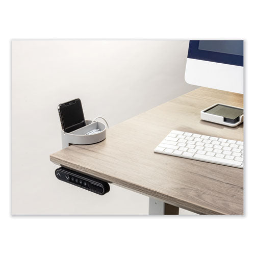 Standing Desk Small Desk Organizer, Two Sections, 3.85 X 3.85 X 3.54, Gray