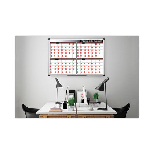Interchangeable Magnetic Board Accessories, Months Of Year, Black/white, 2" X 1", 12 Pieces