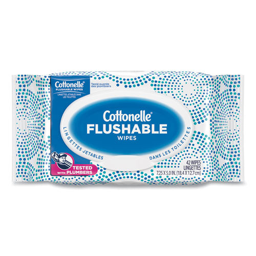 Fresh Care Flushable Cleansing Cloths, 1-ply, 3.73 X 5.5, White, 84/pack