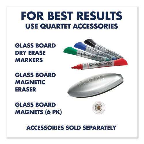 Invisamount Magnetic Glass Marker Board, 50 X 28, White Surface