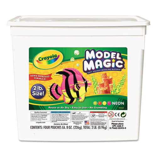 Model Magic Modeling Compound, 8 Oz Packs, 12 Packs, White, 6 Lbs