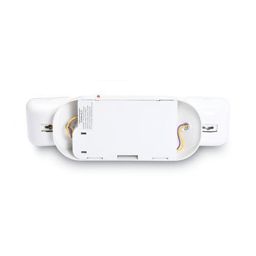 Swivel Head Twin Beam Emergency Lighting Unit, 12.75w X 4d X 5.5"h, White