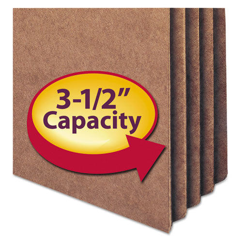Redrope Drop Front File Pockets, 3.5" Expansion, Letter Size, Redrope, 50/box