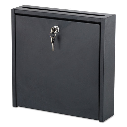 Wall-mountable Interoffice Mailbox, 18 X 7 X 18, Black