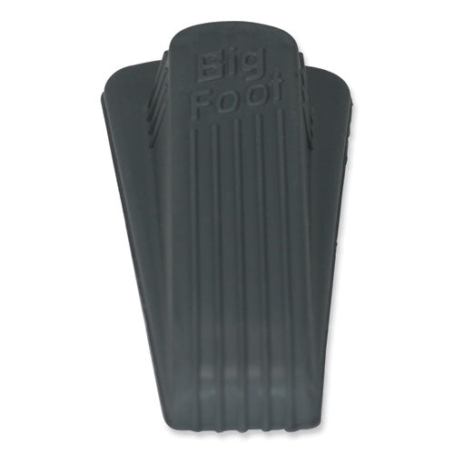 Big Foot Doorstop, No Slip Rubber Wedge, 2.25w X 4.75d X 1.25h, Gray, 2/pack