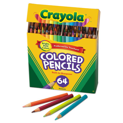 Cra-Z-Art Crayons with Built-In Sharpener, 64-Pack