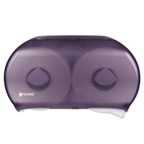 Twin 9" Jbt Toilet Tissue Dispenser, Oceans, 19 X 5.25 X 12, Transparent Black Pearl