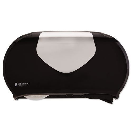 Twin 9" Jbt Toilet Tissue Dispenser, Oceans, 19 X 5.25 X 12, Transparent Black Pearl