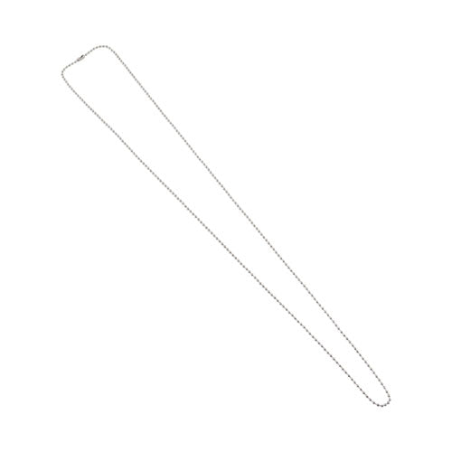Id Badge Holder Chain, Metal Ball Chain Fastener, 36" Long, Nickel Plated, 100/box