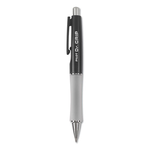 Dr. Grip Ballpoint Pen, Retractable, Medium 1 Mm, Blue Ink, Navy Barrel