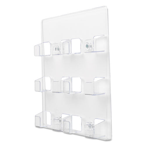 6-pocket Business Card Holder, Holds 480 Cards, 8.5 X 1.63 X 9.75, Plastic, Clear