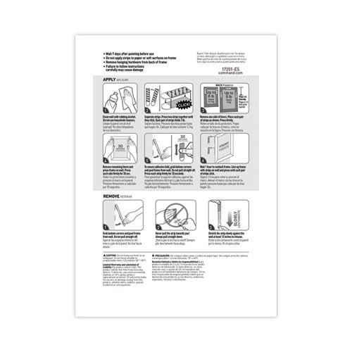 Picture Hanging Strips, Cabinet Pack, Removable, Holds Up To 6 Lbs Per Pair, 0.75 X 2.75, White, 4/set, 50 Sets/carton