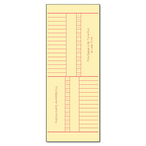 Time Clock Cards, Replacement For K14-15, Two Sides, 3.38 X 8.25, 500/box