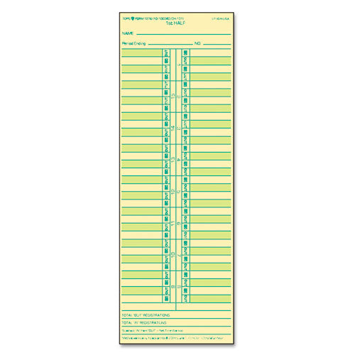 Time Clock Cards, Replacement For K14-15, Two Sides, 3.38 X 8.25, 500/box