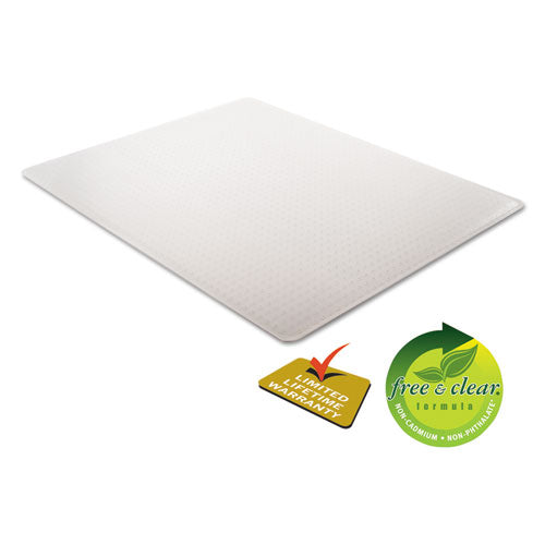 Supermat Frequent Use Chair Mat For Medium Pile Carpet, 45 X 53, Wide Lipped, Clear