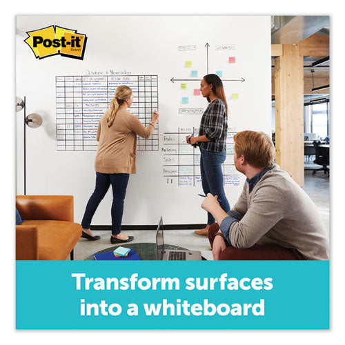 Dry Erase Surface With Adhesive Backing, 72 X 48, White Surface
