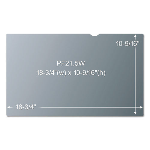 Antiglare Frameless Filter For 21.5" Widescreen Flat Panel Monitor, 16:9 Aspect Ratio